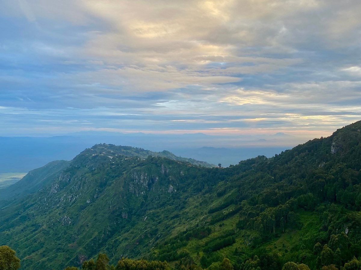 Breathtaking mist-shrouded green peaks of the Usambara Mountains in northeastern Tanzania